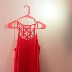 Mid Length Coral Dress